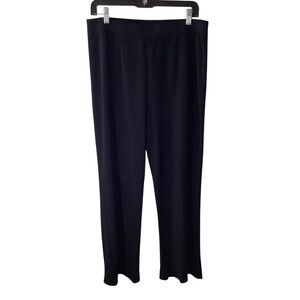 Misook Black Knit Pants Pull-On